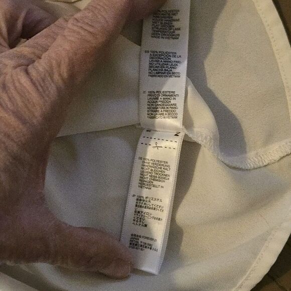 Y2K Forever 21 M Embroidered Eyelet Lace Mesh Collared Top Whimsygoth Regency - Picture 7 of 8